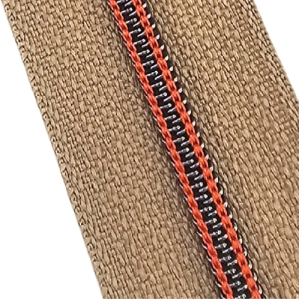 Feiner Reißverschluss Beige Titan Orange